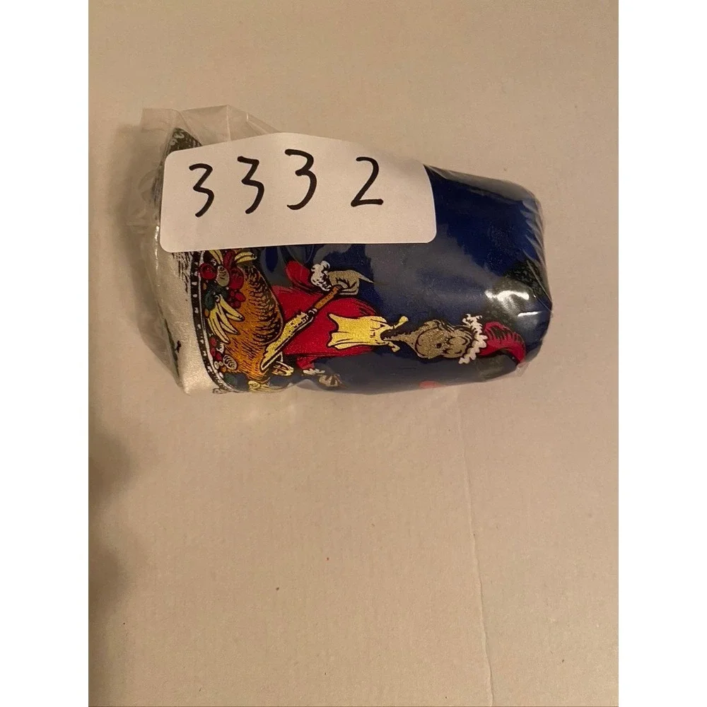 Dr. Seuss How the Grinch Stole Christmas Silk Tie Blue Holiday Roast Beast 1994